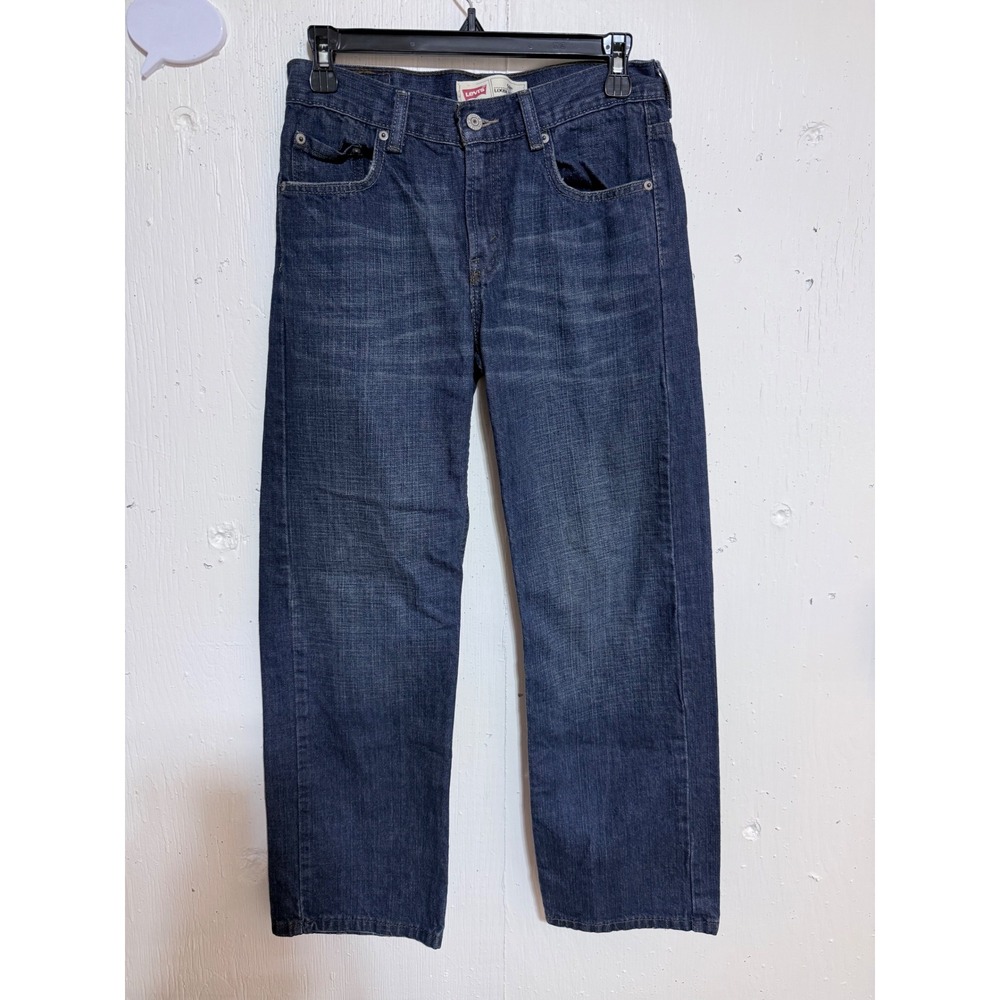 Levis 569 Loose Straight Jeans Dark Wash Indigo Denim 14Reg 28x27